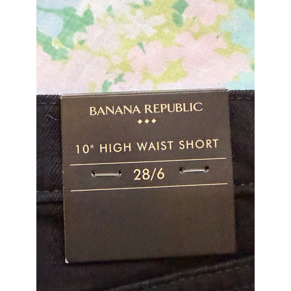 Banana Republic | Bermuda Denim Short 28/6 Black High Rise Stretch Summer Fall - Picture 9 of 11